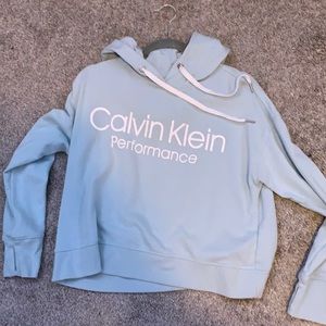 calvin klein light blue hoodie